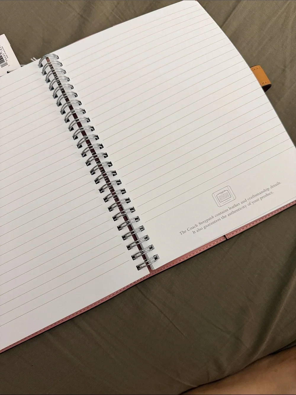 NWT Coach Powder Pink Notebook In Signature Canvas